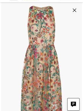 ADRIANNA PAPELL Floral
Embroidered Overlay Fit Flare
Midi Dress